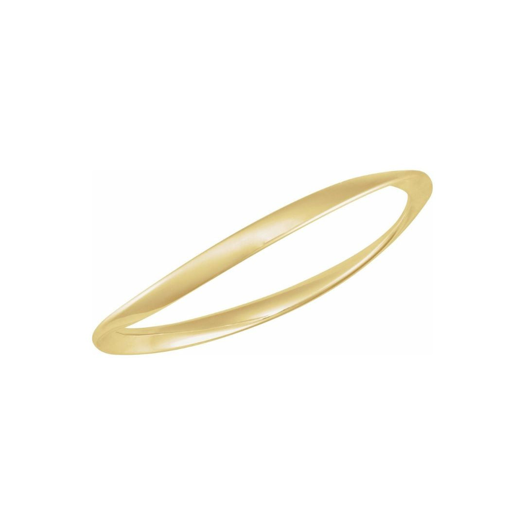 Wide Wave Bangle Bracelet