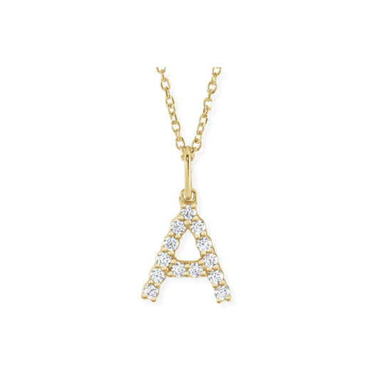 Lab Diamond Initial Necklace