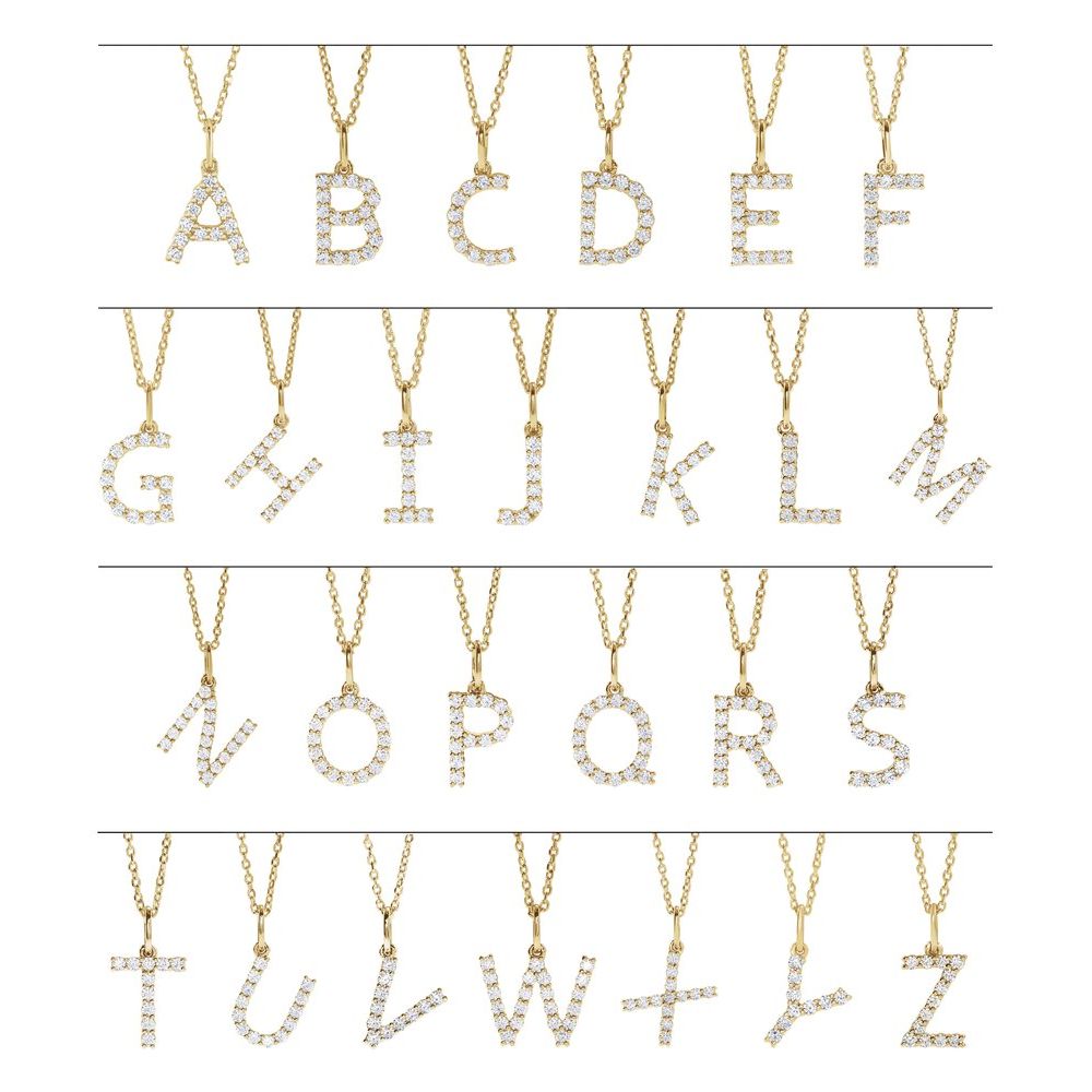 Lab Diamond Initial Necklace