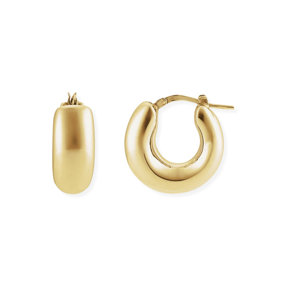 Puffy Gold Hoops