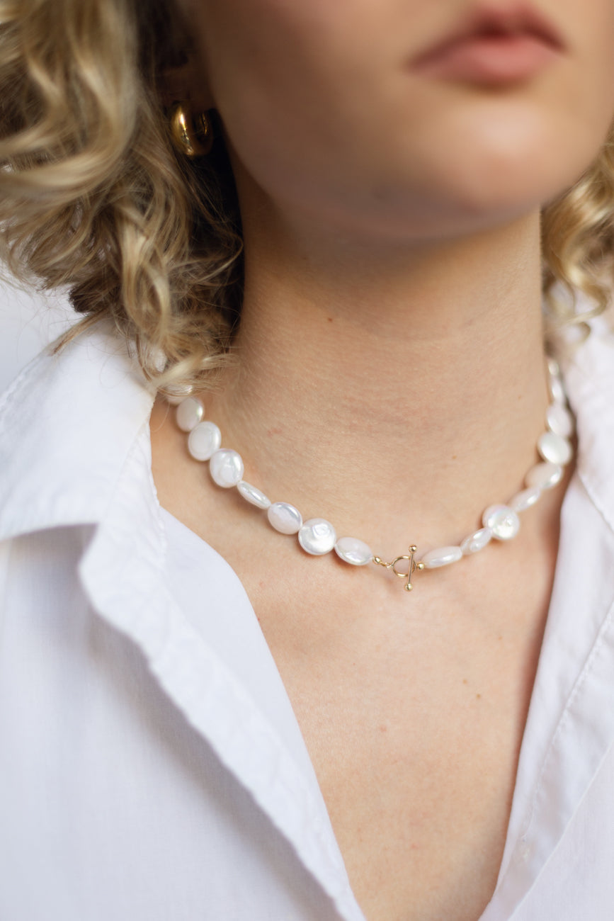 Coin Pearl Necklace