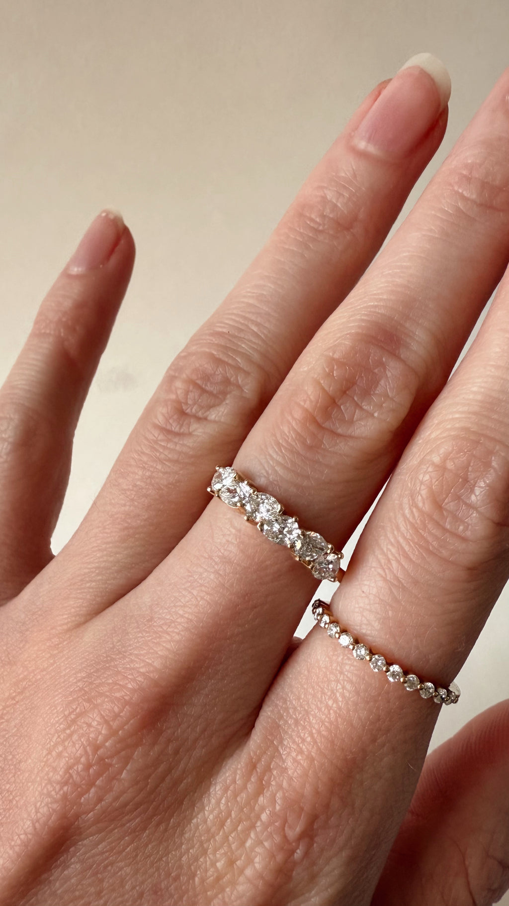 Tilly Pear Diamond Band
