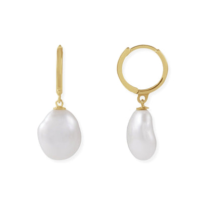 Keshi Pearl Hoops