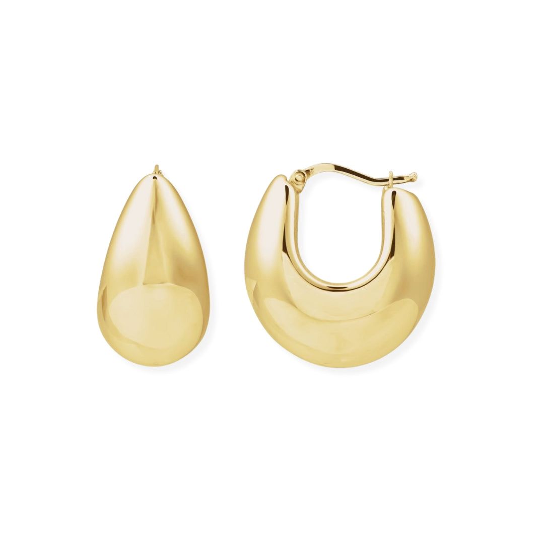 Tear Drop Chunky Gold Hoops