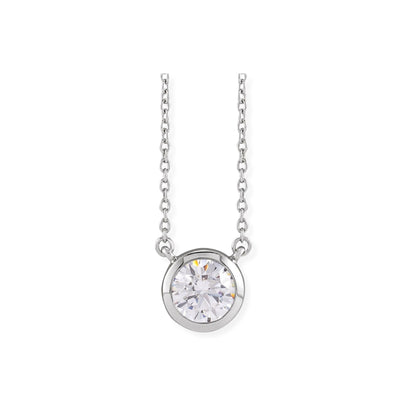 Bezel Set Lab Diamond Necklace