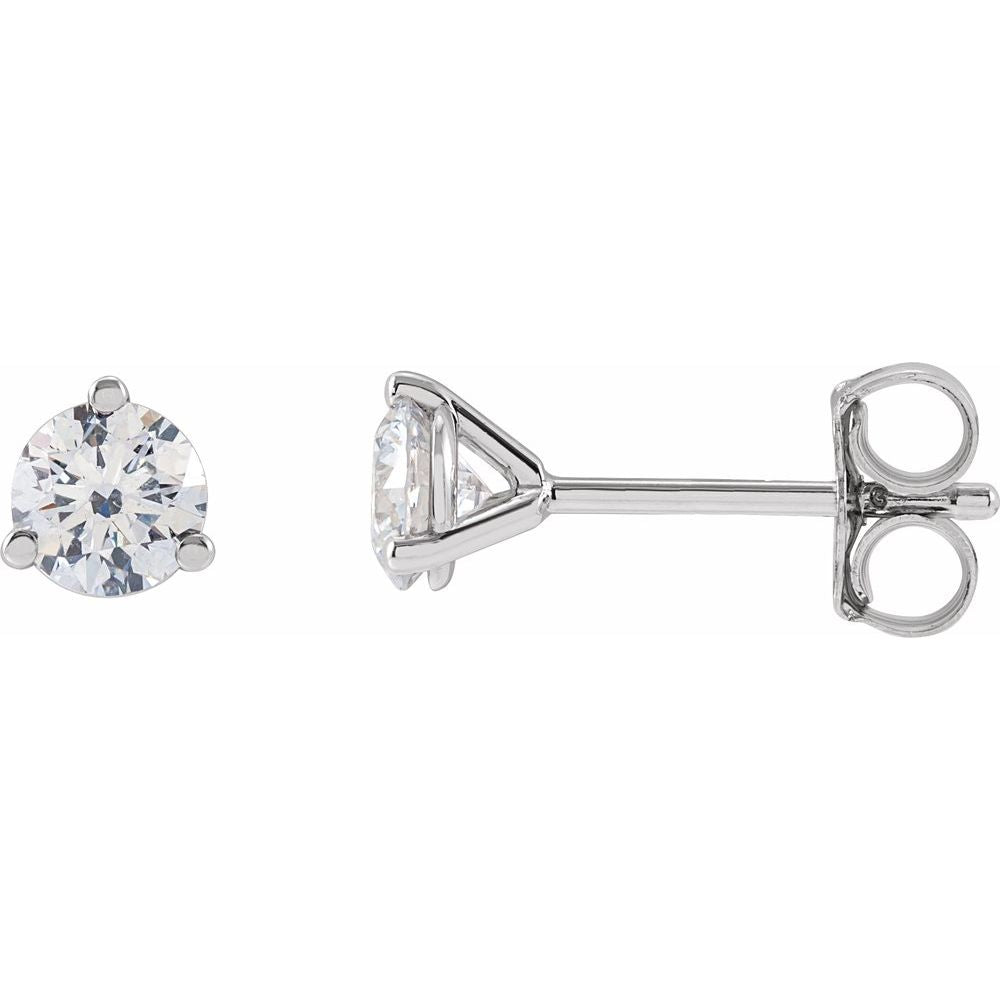 3 prong LAB diamond studs