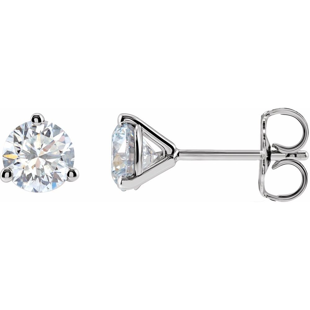 3 prong LAB diamond studs