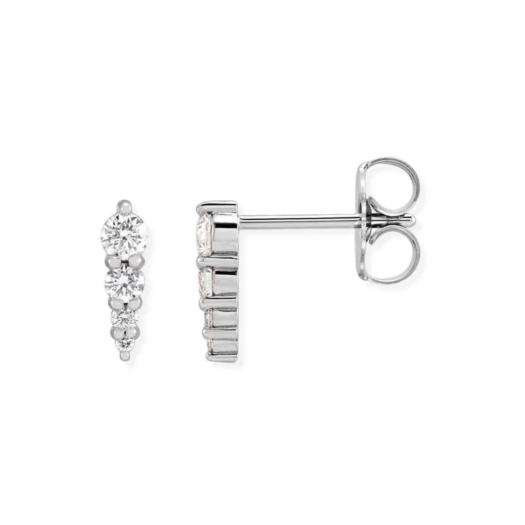 Graduated Diamond Earrings