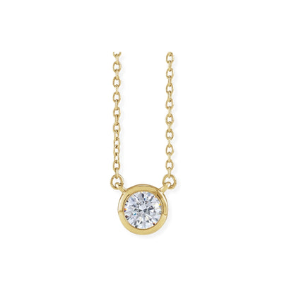 Bezel Set Lab Diamond Necklace