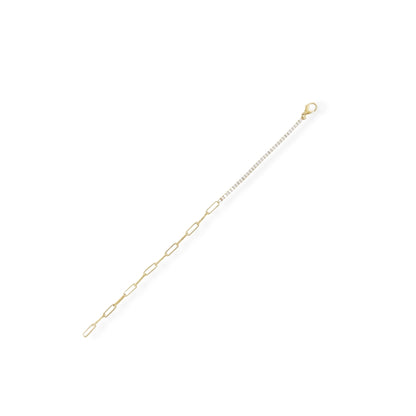 1 ct diamond line bracelet with gold chain