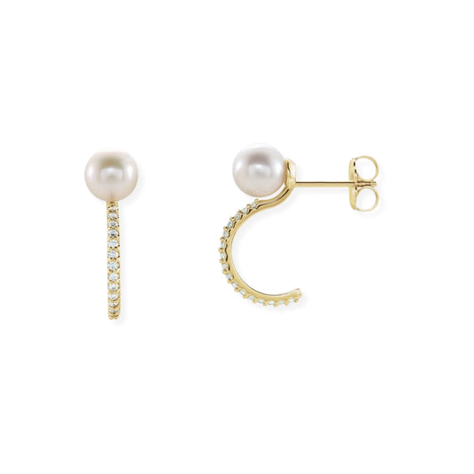 Pearl and Diamond Earrings